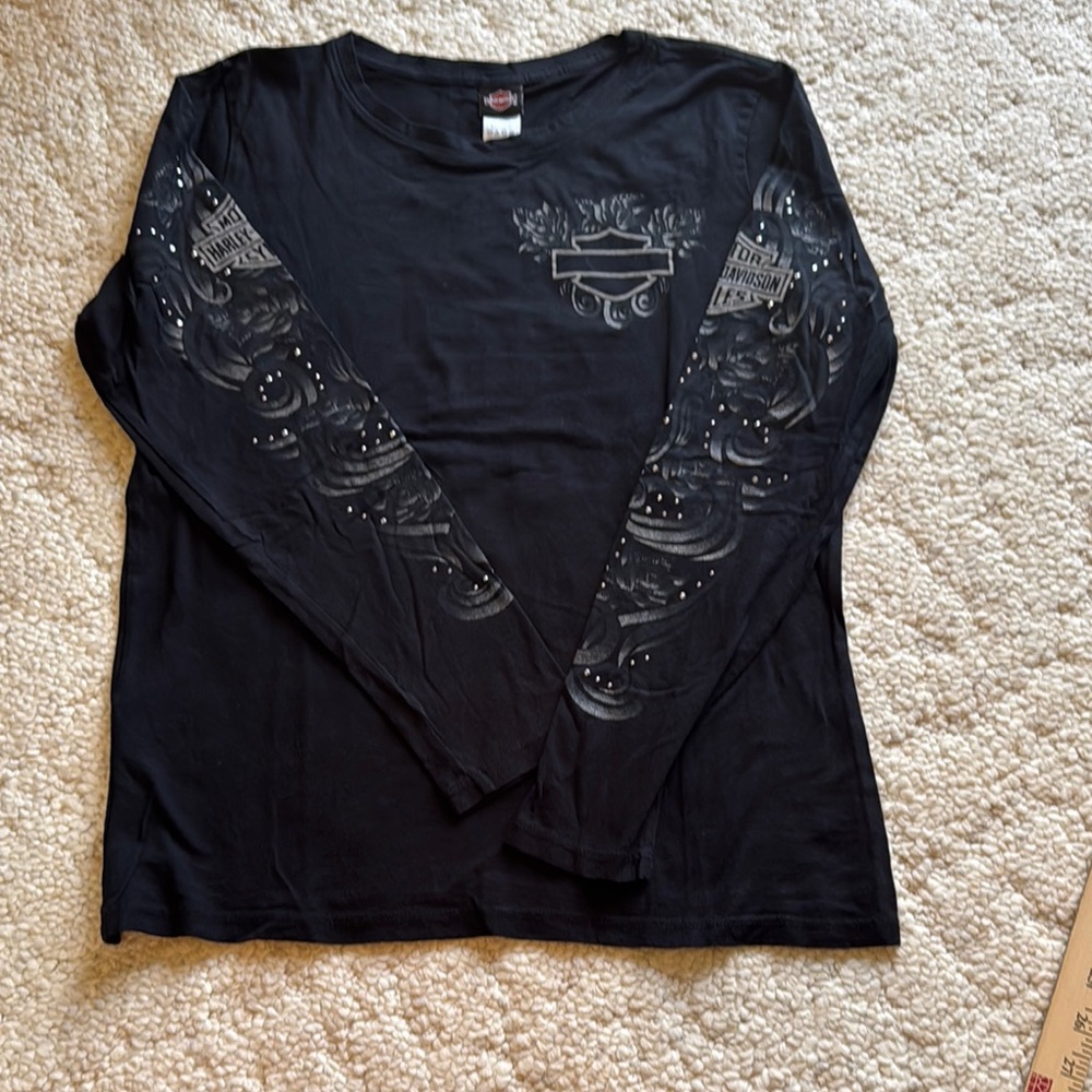 Harley-Davidson dealer, exclusive studded Black Long Sleeve Shirt